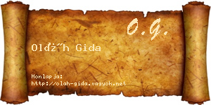 Oláh Gida névjegykártya
